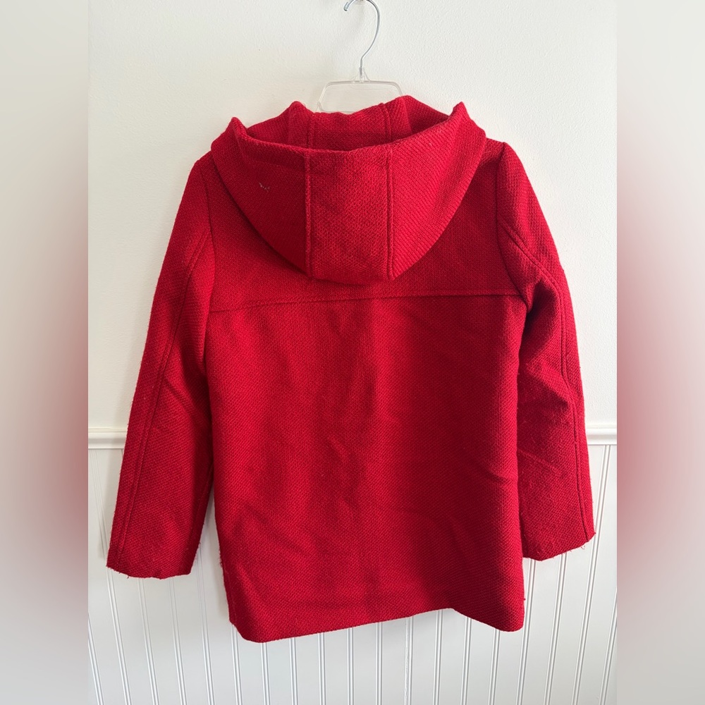 Red Toggle Coat with Hood - Picture 2 of 2